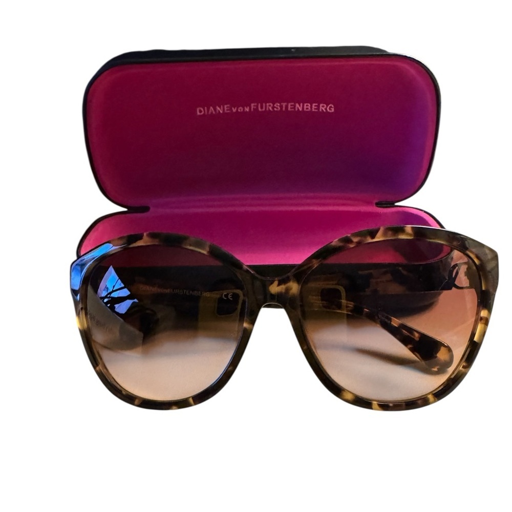 Diane von Furstenberg Harper Tortoise Sunglasses